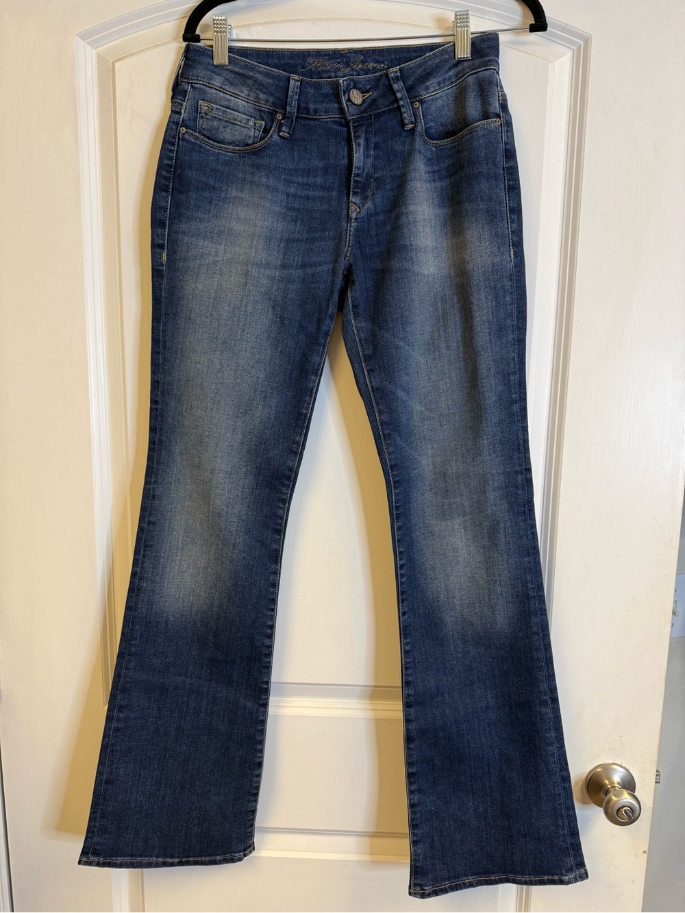 Mavi Ashley Mid Rise Bootcut Jeans Size 27/32 Blue Stretch Denim